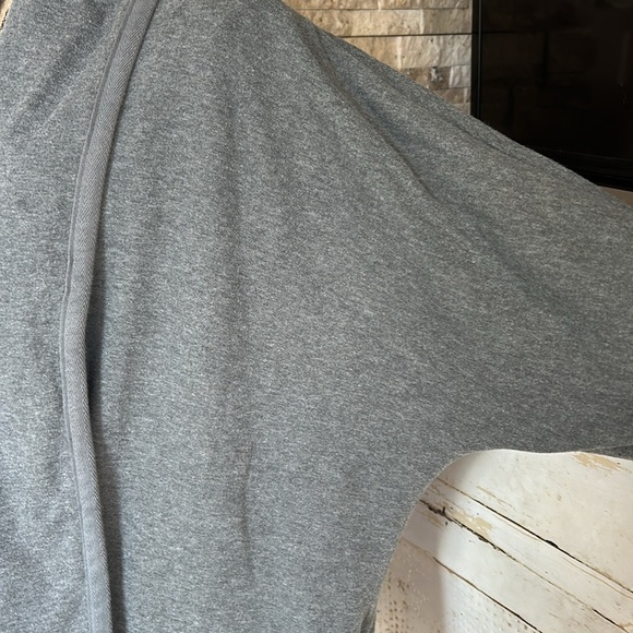 James Perse gray open front cardigan sweatshirt pockets roll sleeves heavy - Picture 4 of 16